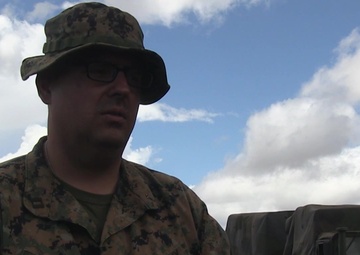 Chaplain Len Driskell provides religious service to Marines on Hawaii