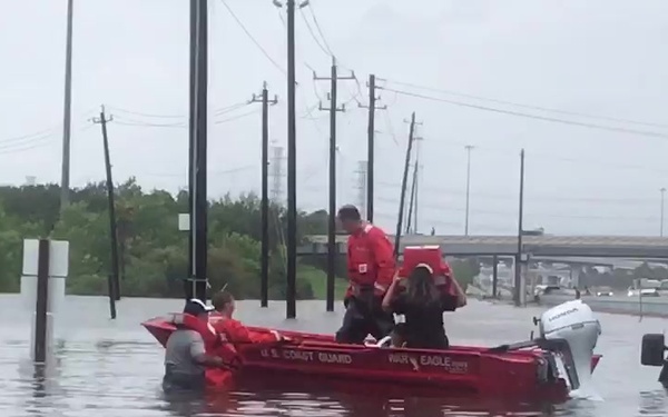 U.S. Coast Guard Flood PUNT Team Rescue Hurricane Harvey