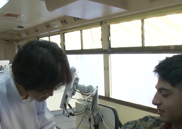 American, Japanese Red Cross Collects Blood for Japanese Hospitals (B-Roll)
