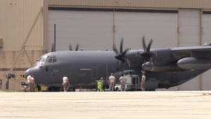 Hurricane Harvey Prep HC-130J Taxi and Takeoff B-Roll