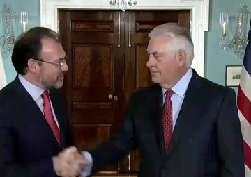 Secretary of State Rex Tillerson Camera Spray with Luis Videgaray Caso
