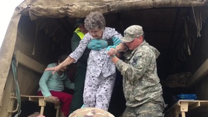 B-Roll...Louisiana Guardsmen assist in Texas nursing home evacuation