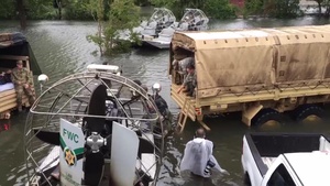 B-Roll...Louisiana Guardsmen assist in Texas nursing home evacuation