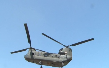 Minnesota National Guard Ch-47 Chinook helicopter B-roll