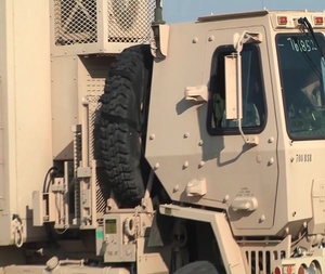 Oklahoma National Guardsmen staging for deployment to Texas