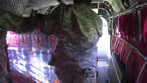 Texas Army National Guard delivers supplies to Hurricane Harvey victims.