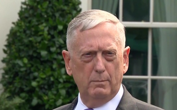 Mattis Briefs Reporters on North Korea