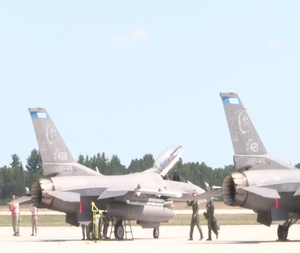 B-roll of F-16s from 179 FS, Duluth, MN