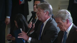 President Trump Holds a Joint Press Conference with Amir al-Sabah, at the White House