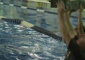 Iwakuni Marines dive through Aquatics Maximum Power Intense Training (B-roll)
