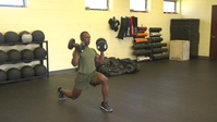 Dumbbell Lunge to Overhead Press