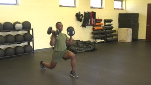 Dumbbell Lunge to Overhead Press