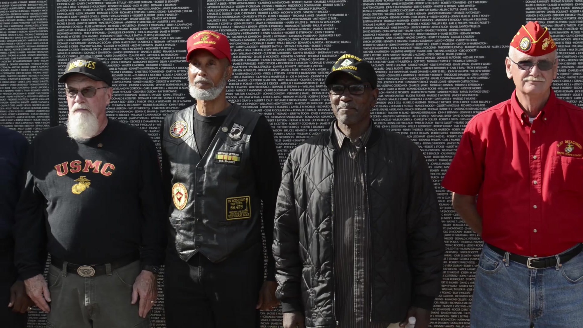 Ten Vietnam Veterans received pins honoring their service during the war. The event took place at the Traveling Vietnam Wall Memorial display at the Hart Plaza in Detroit, Michigan, September 8, 2017. Marines Week volunteers worked with the Traveling Vietnam Wall Memorial crew to setup the event as part of Marine Week Detroit, which gives the Detroit community a unique opportunity to connect with Marines and veterans.