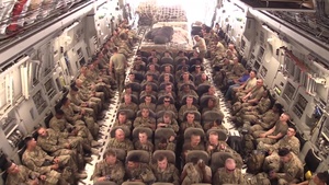 U.S. service members arrive at Exercise Bright Star 2017