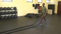 Rope Alternating Wave with Split Squat