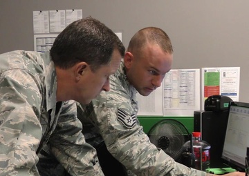 Col. Christopher Sage visits Airmen from the 4th Aircraft Maintenance Squadron