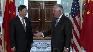 Secretary of State Rex Tillerson Meets Chinese State Councilor Yang Jiechi, at the Department of State (Camera spray)