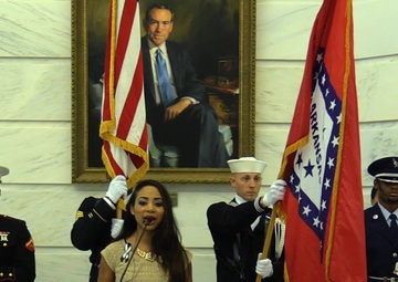 Tina Adams Sings National Anthem at POW MIA Recognition Ceremony, Governor Proclamation