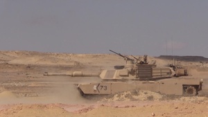 Armor fires practice rounds at Exercise Bright Star 2017