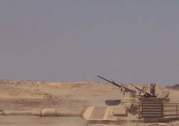 Armor fires practice rounds at Exercise Bright Star 2017