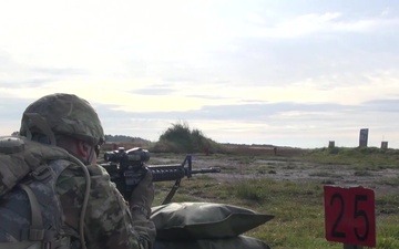 B Co 1-125 IN Conducts M16/M4 IWQ (Weapons Qualification) in Denmark at Viking Star 2017