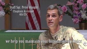 The 4th ESC Chaplain Assistant talks about his role