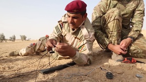 Combined Joint Task Force-Operation Inherent Resolve Iraqi security forces conduct counter I.E.D. training broll