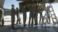 B-52 aircrew help maintenance in Moron Air Base