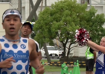Competitors race in Iwakuni triathlon (Package/Pkg)