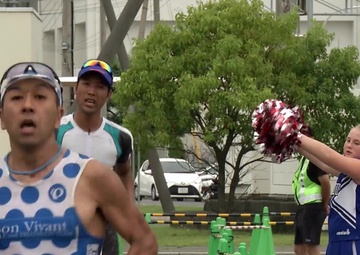 Competitors race in Iwakuni triathlon (B-roll)
