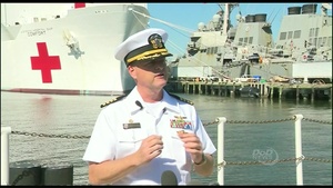 Navy Officials Brief Reporters Before USNS Comfort Departure