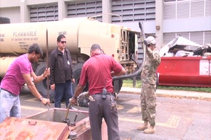 Puerto Rico National Guard brings diesel to hospitals