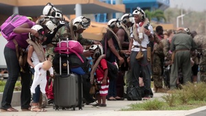 B-Roll: Joint Task Force - Leeward Islands evacuates U.S. citizens from Dominica