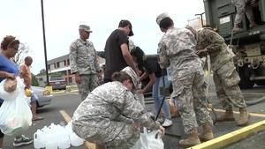 Puerto Rico National Guard distributes potable water at Bayamon