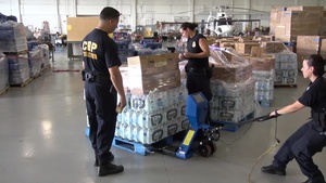 CBP Office of Field Operations Officers Prepare Hurricane Maria Relief Supplies