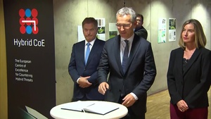 NATO Secretary General Participates in Hybrid Centre of Excellence Inauguration in Helsinki