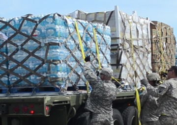 FEMA and DoD Personnel Provide Food and Water to the People of Puerto Rico