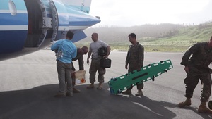 B-Roll: Joint Task Force - Leeward Islands unloads supplies for the residents of Dominica