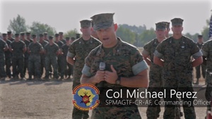 SPMAGTF-CR-AF is Visited by Commandant During Transfer of Authority Ceremony