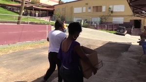 National Guard Hands Out Tarps on St. Thomas