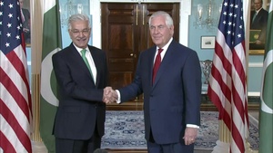 Secretary of State Rex Tillerson meets with Pakistani Foreign Minister Khawaja Muhammad Asif