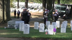 Funeral Service for U.S. Navy Electronica 1st Class Kevin Bushell in Section 60 of Arlington National Cemetery