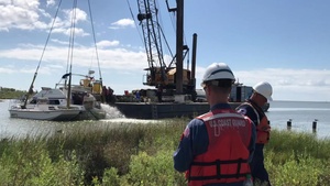 Cabin cruiser sunk by Hurricane Harvey refloated in Baytown, Texas
