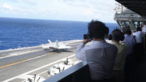 USS Ronald Reagan Departs Hong Kong