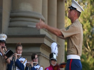 1st Marine Division Band and high school students perform at the High School Band Challenge
