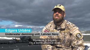 #WeAreNATO - The Latvian diving for bombs - Master with subtitles