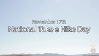 National Take a Hike Day