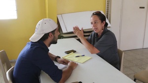 Hearing Impaired Residents Register for Disaster Relief Assistance in San Juan Puerto Rico
