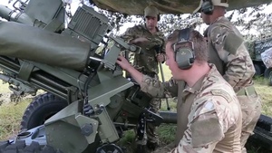 U.S. and British Forces Fire Artillery for Bold Alligator