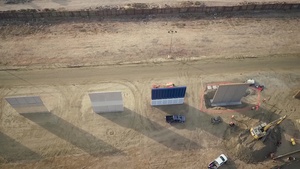 Aerial Views of the 8 Border Wall Prototypes - B-Roll
